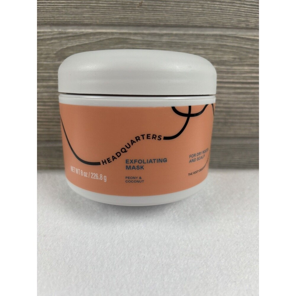Headquarters Exfoliating Mask for Hair Dry Roots / Scalp Peony Coconut 8oz